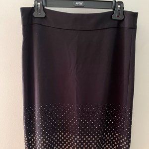 Grace Elements Black Pencil Skirt with Silver Accents